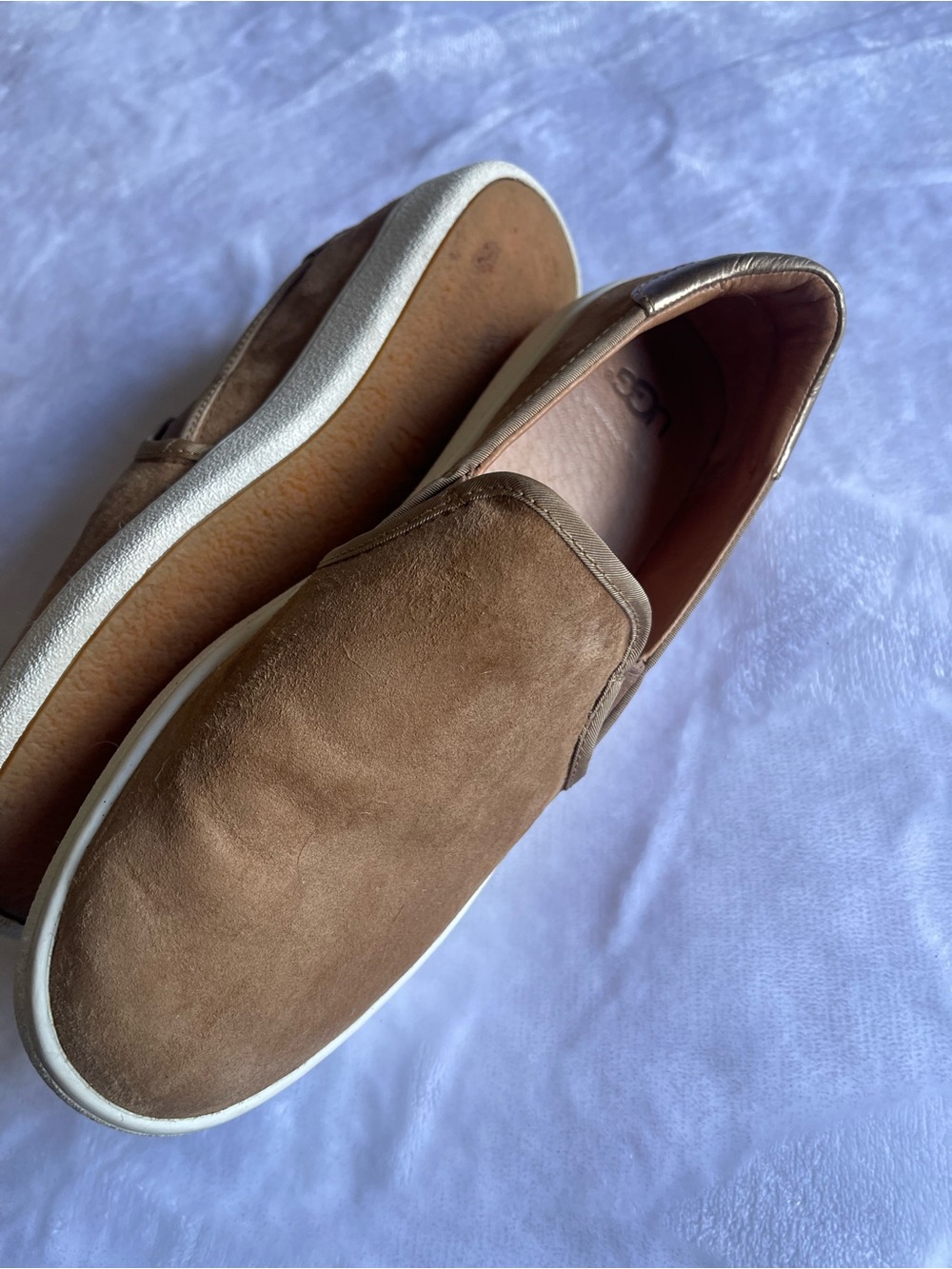 UGG Women's Slip-On Suede Loafers in Chestnut Brown